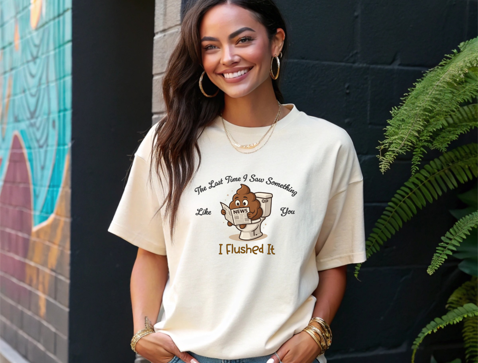 Funny Poop Emoji T-Shirt: Sarcastic Toilet Humor Gag Gift