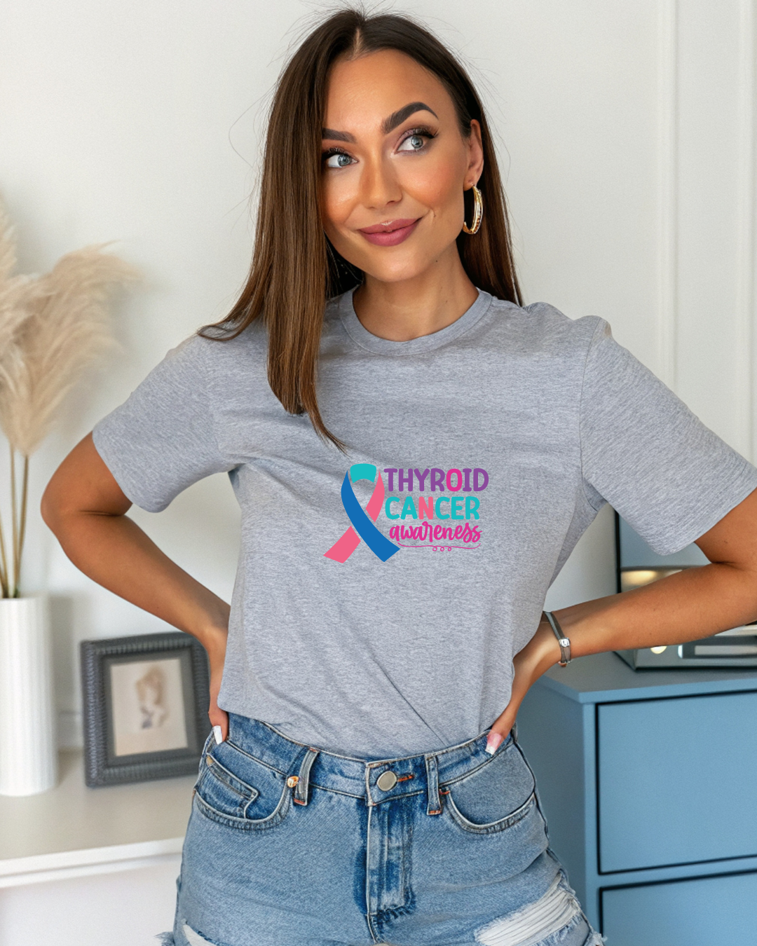 Thyroid Cancer Awareness T-Shirt | Support & Donate to ACS