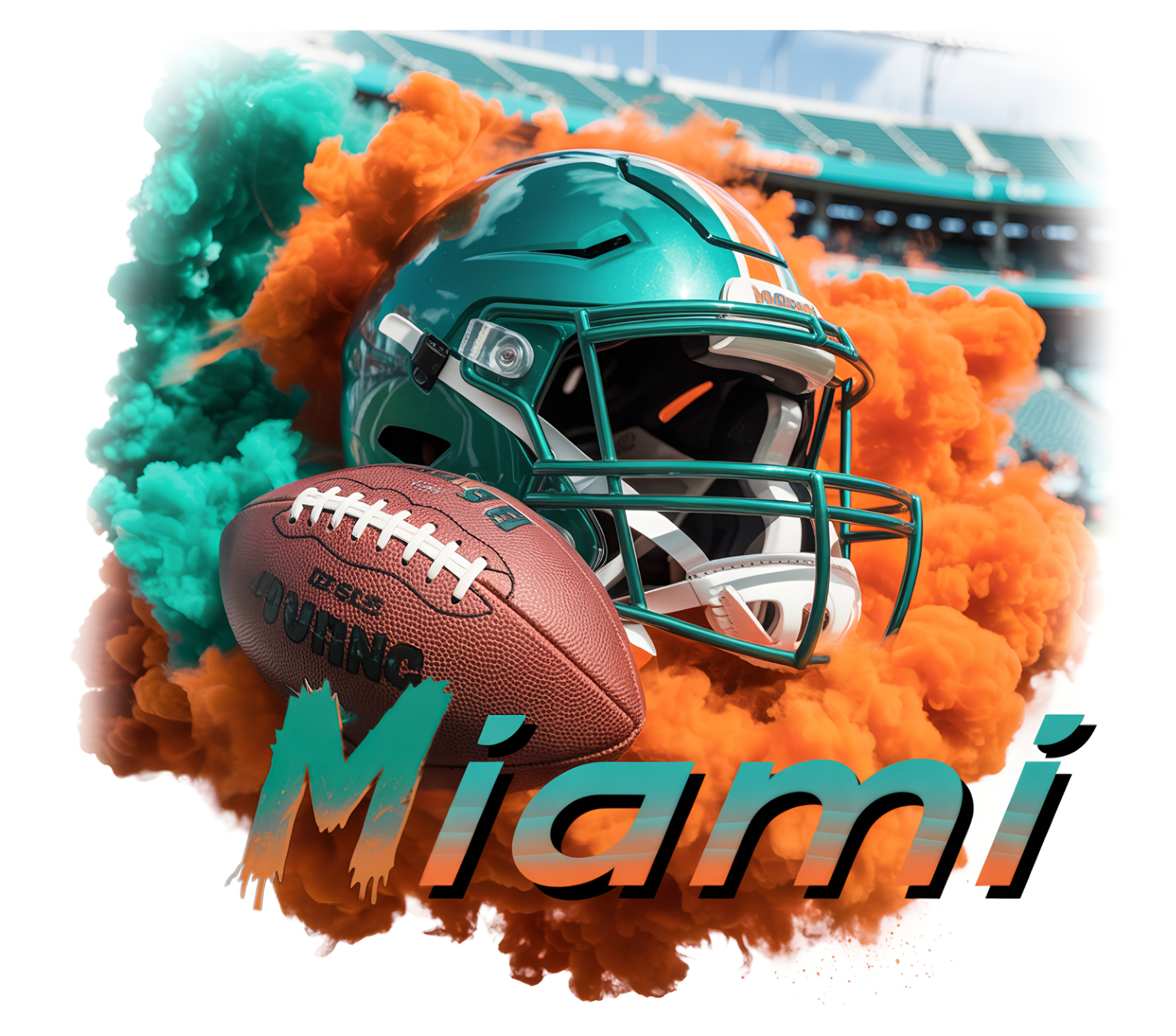 Miami Dolphins 20 oz Football Tumbler