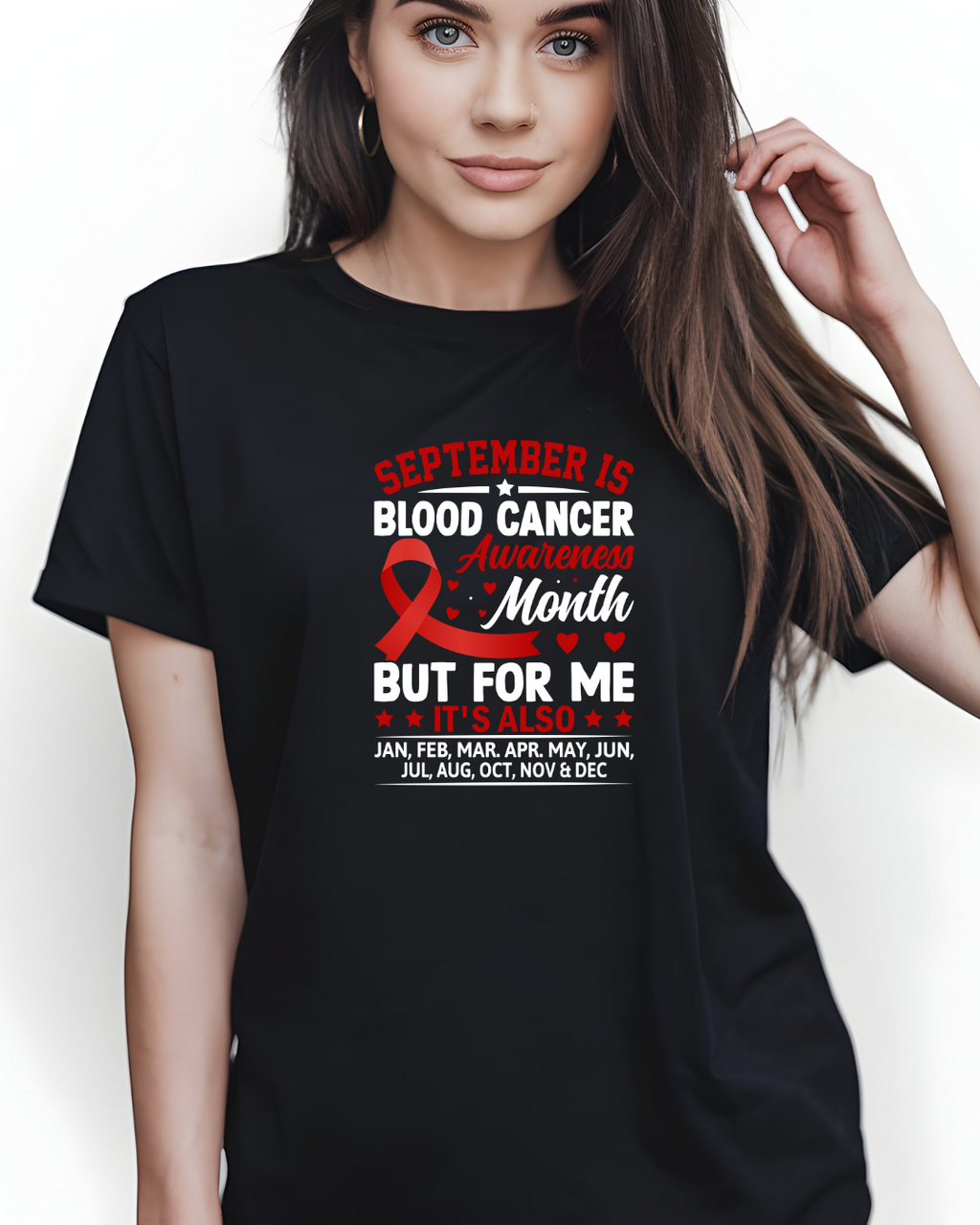 Blood Cancer Awareness T-Shirt | Support the Cause | Donation to American Cancer Society