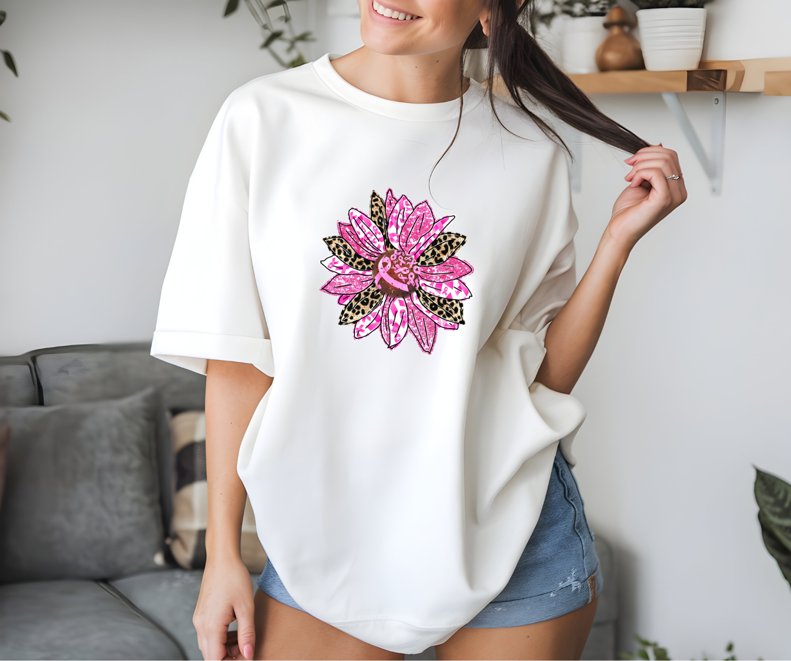 Breast Cancer Awareness T-Shirt | Support the Cause | one dollar Donated to American Cancer Society