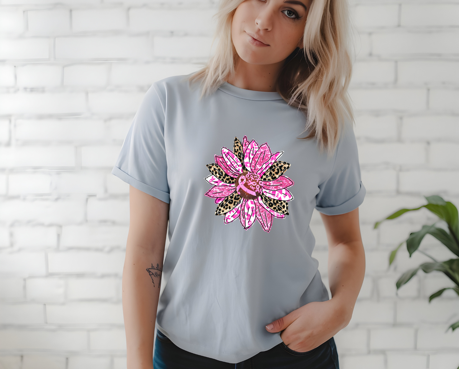 Breast Cancer Awareness T-Shirt | Support the Cause | one dollar Donated to American Cancer Society