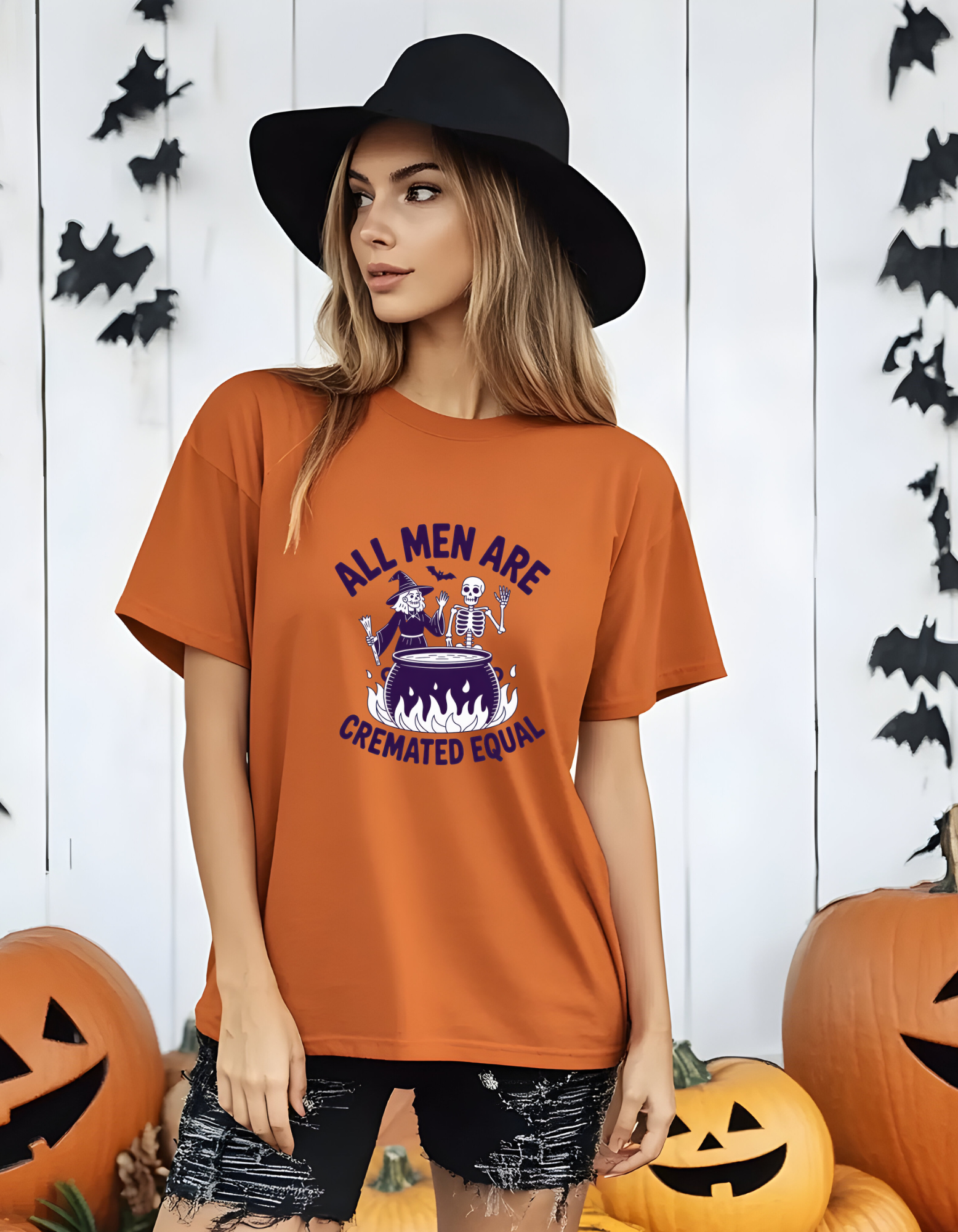 All Men Are Cremated Equally Halloween T-Shirt | Funny Spooky Tee