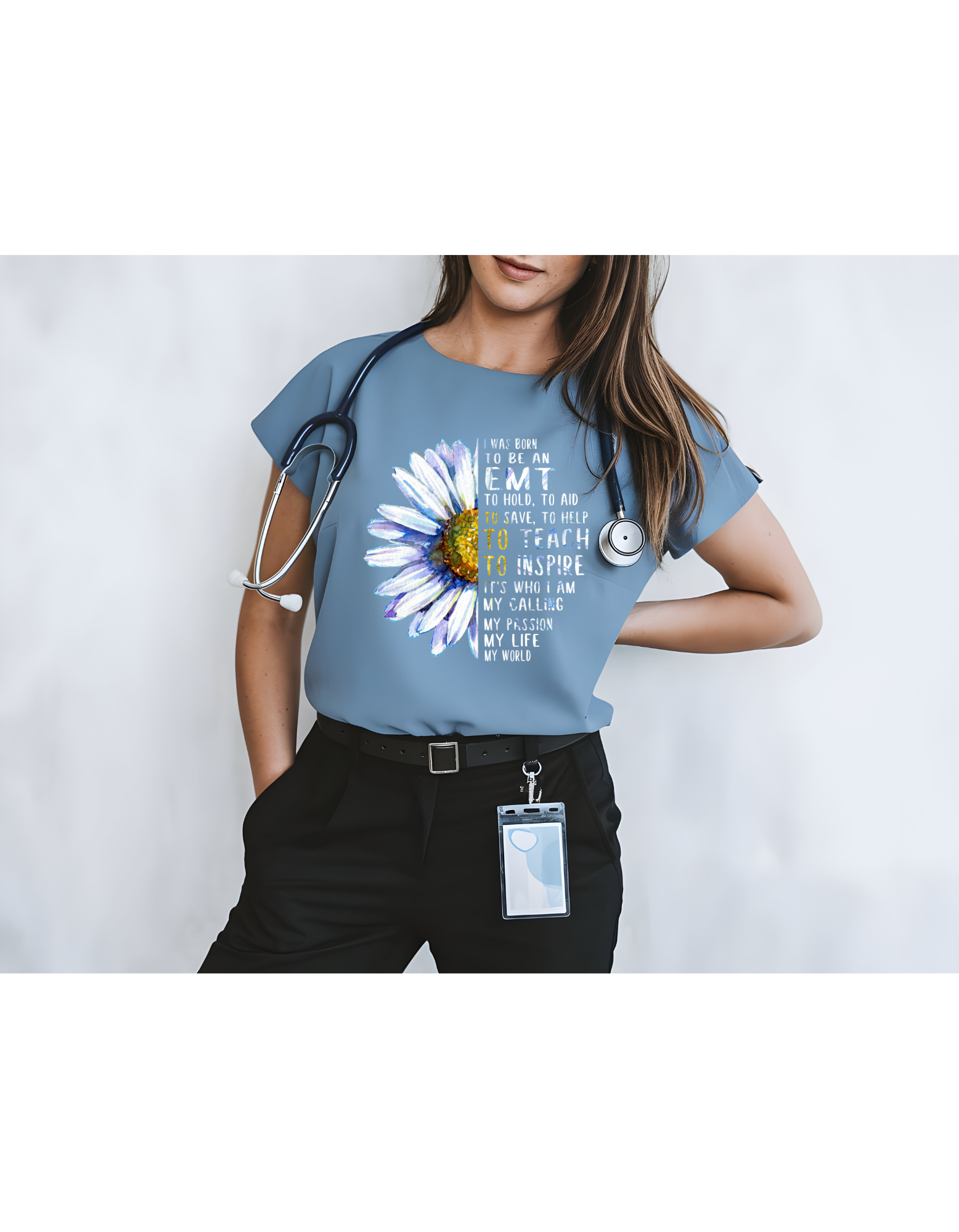 EMT Sunflower T-Shirt: First Responder Appreciation Tee