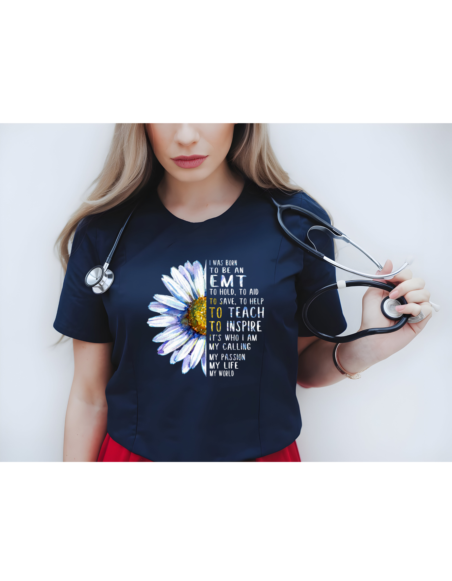 EMT Sunflower T-Shirt: First Responder Appreciation Tee