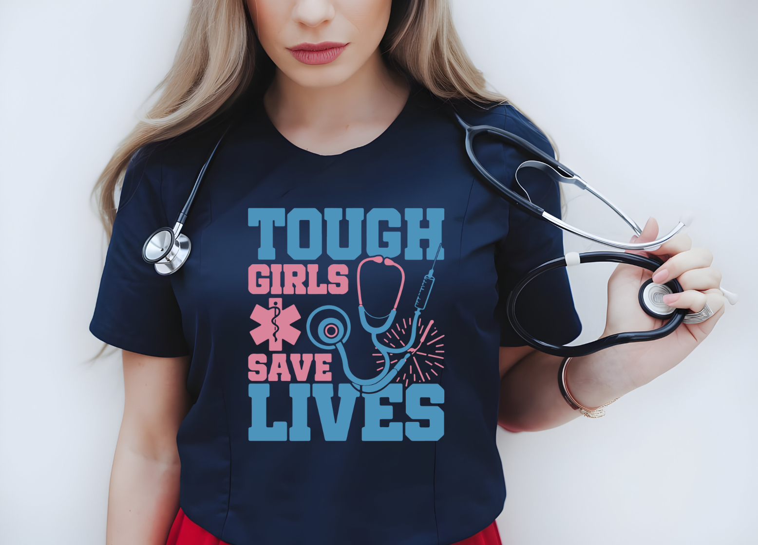 Tough Girls Save Lives EMT T-Shirt – Strong & Proud Medical Hero Tee