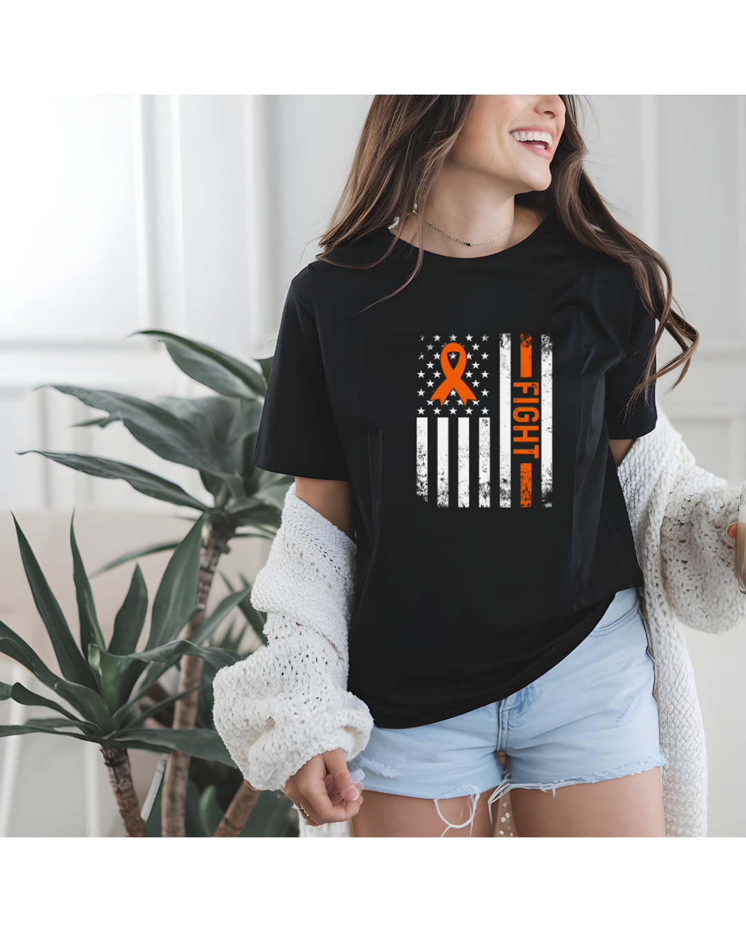 Leukemia Awareness T-Shirt | Support & Awareness Ribbon Tee | 1 Donated to the American Cancer Society