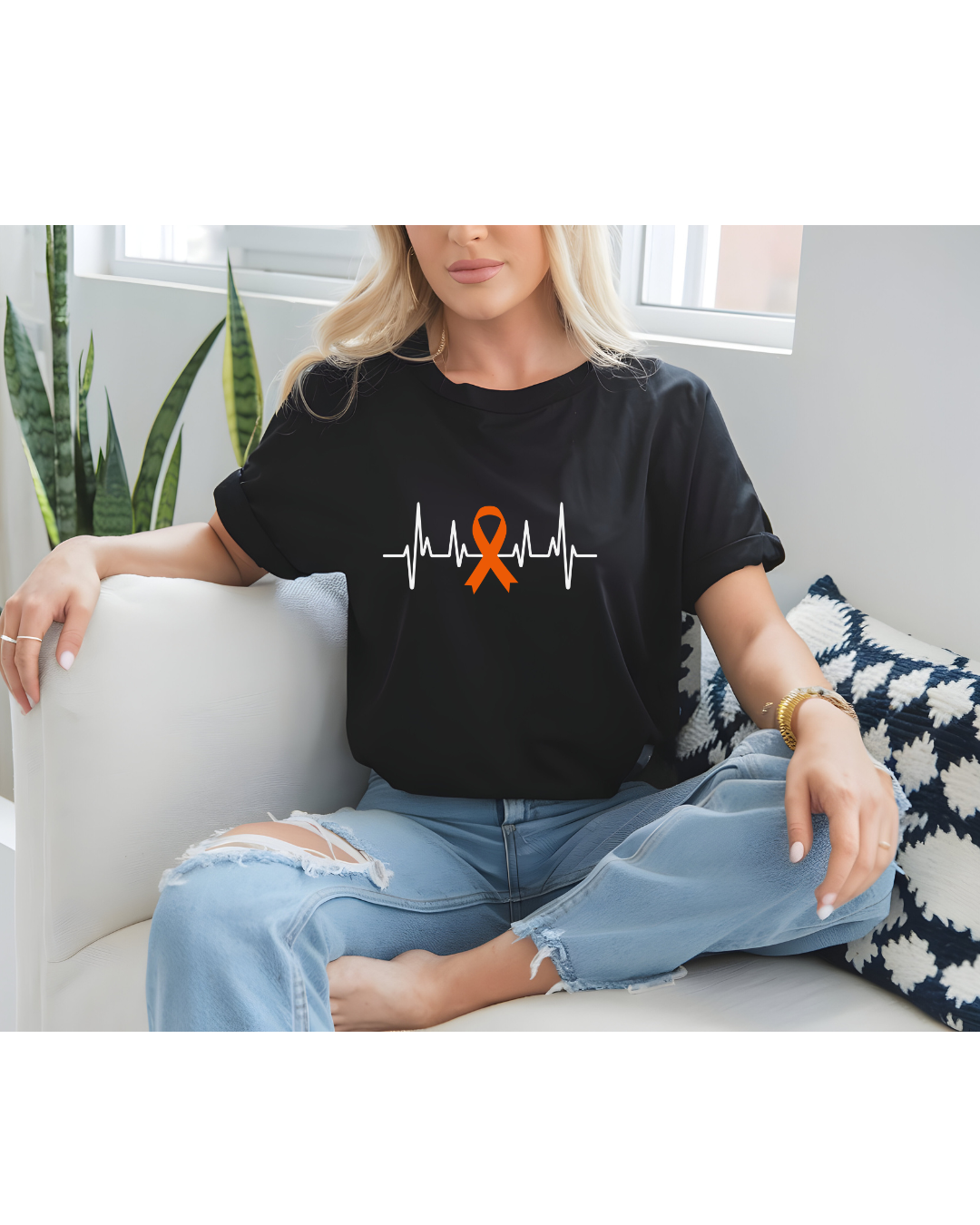 Leukemia Awareness T-Shirt | Support & Awareness Ribbon Tee | 1 Donated to the American Cancer Society