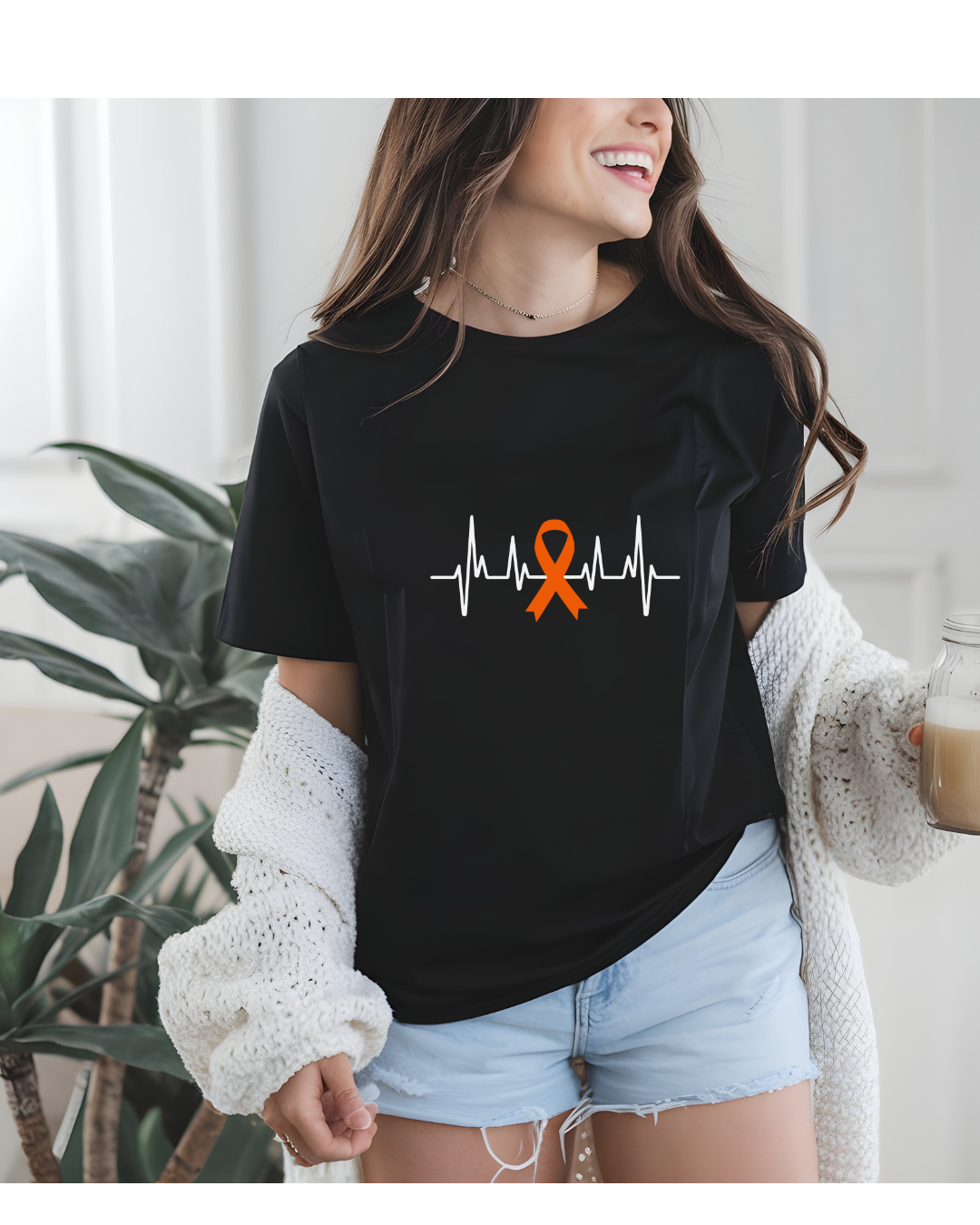 Leukemia Awareness T-Shirt | Support & Awareness Ribbon Tee | 1 Donated to the American Cancer Society