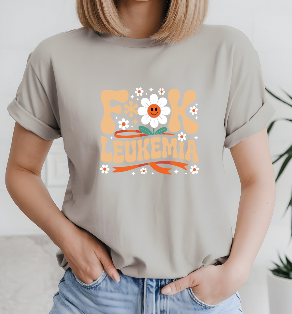Leukemia Awareness T-Shirt | Support & Awareness Ribbon Tee | 1 Donated to the American Cancer Society