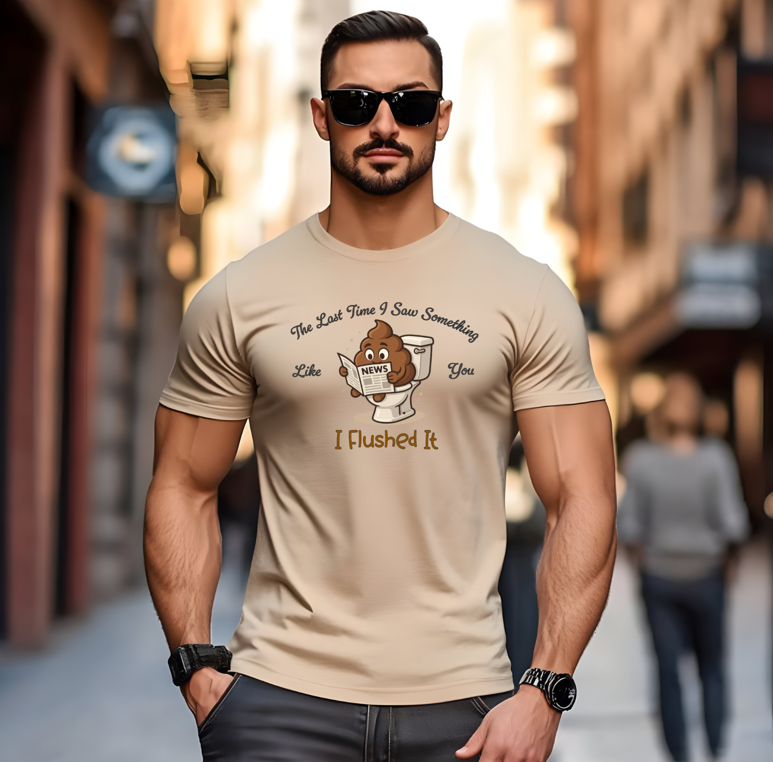 Funny Poop Emoji T-Shirt: Sarcastic Toilet Humor Gag Gift