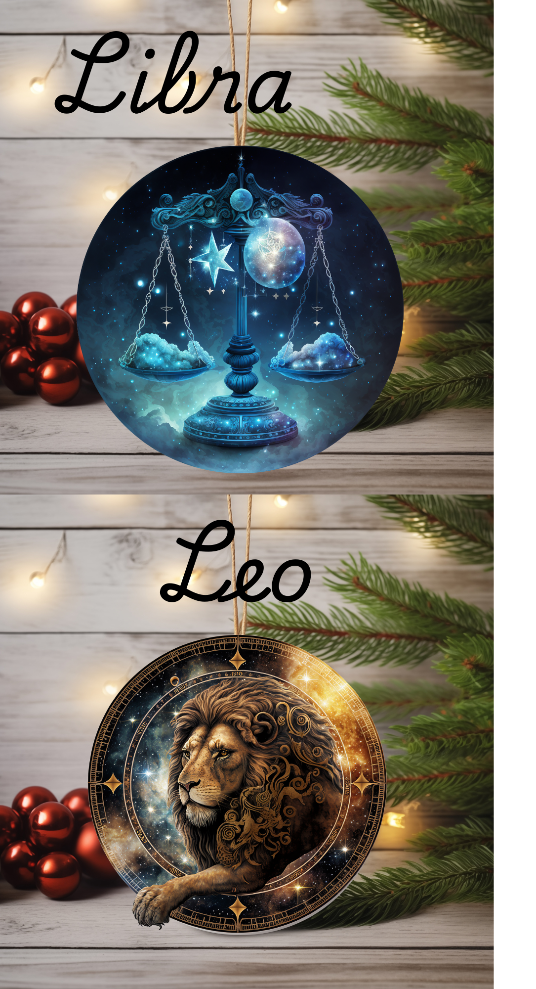 Personalized Zodiac Ornament – Custom Astrology Sign Gift