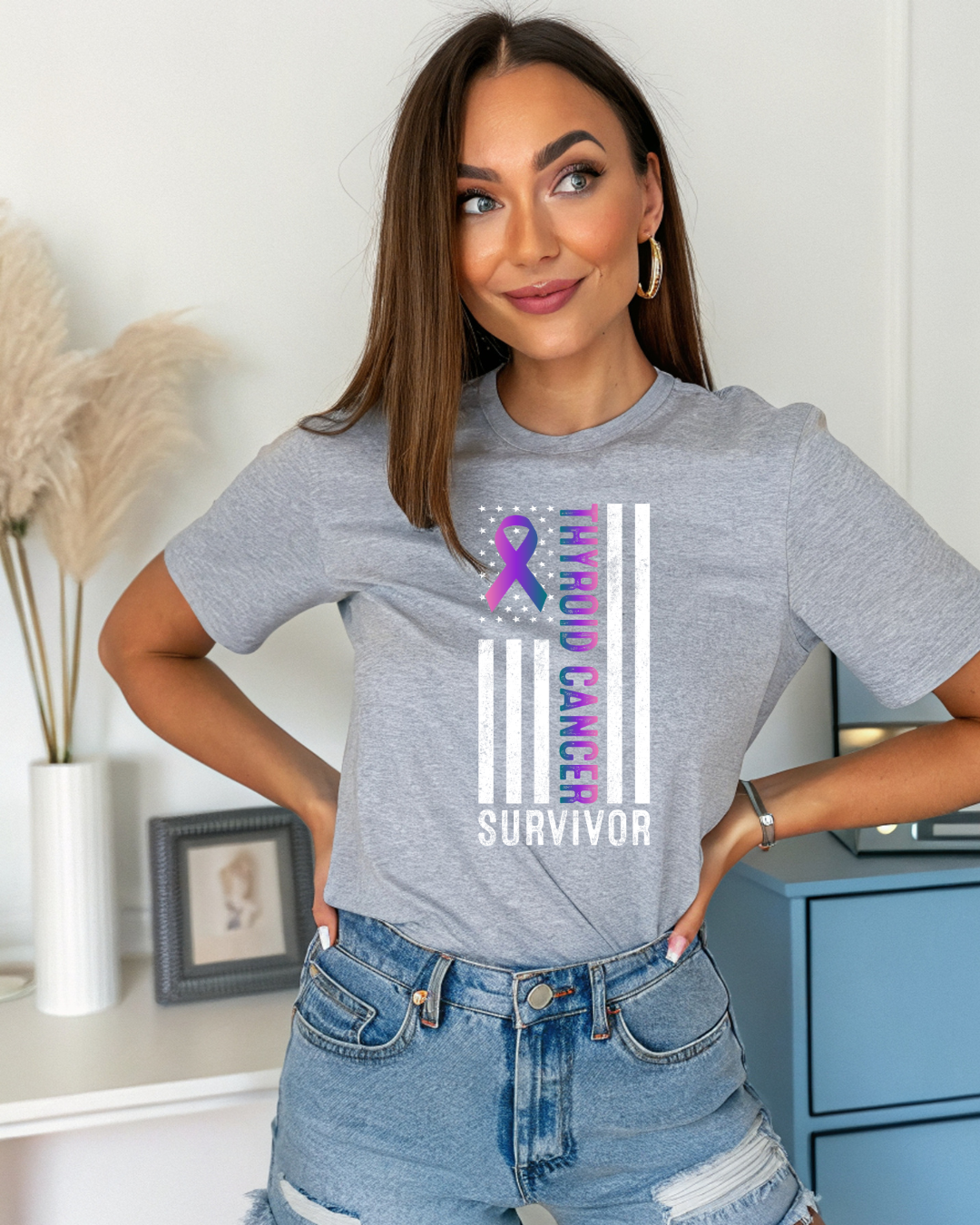 Thyroid Cancer Awareness T-Shirt | Support & Donate to ACS