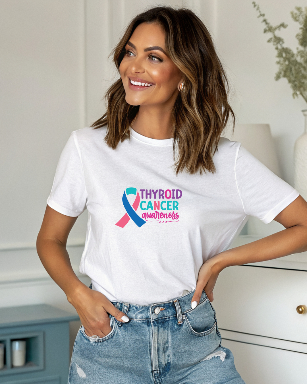 Thyroid Cancer Awareness T-Shirt | Support & Donate to ACS