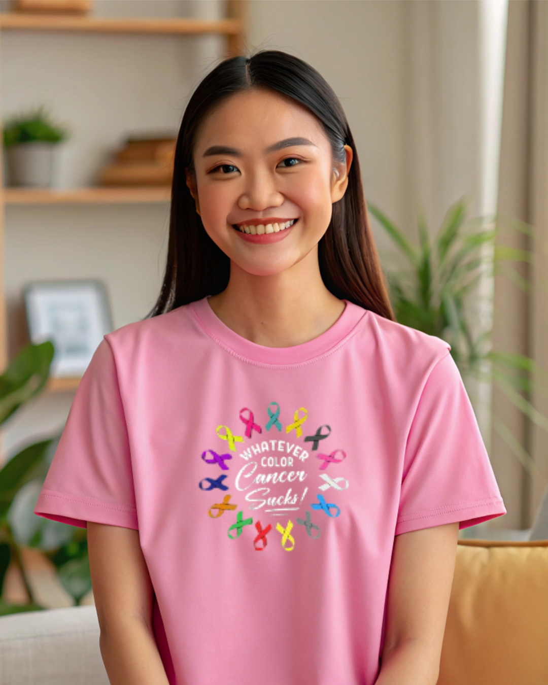 Whatever the color, cancer sucks t-shirt